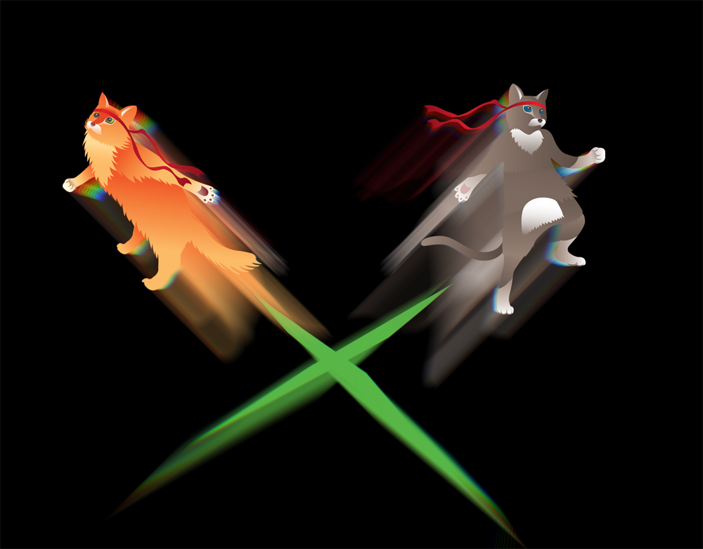 michinokaze's tweet photo. 前に描いたゴジラとDIYキット使ったら楽しいじゃないか #Windows10 #NinjaCat http://t.co/0XuCh0Dfst