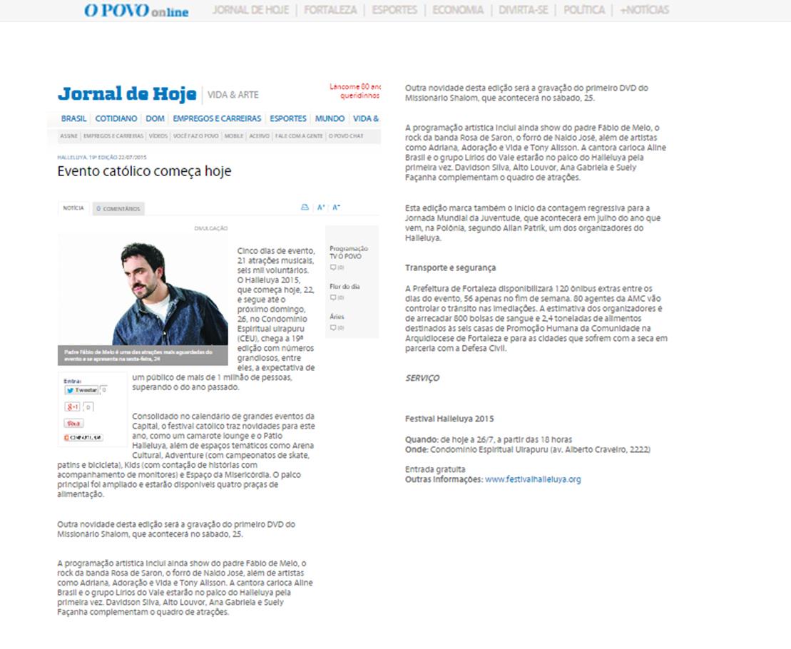 halleluya2025's tweet image. Bom dia, galeraaa! O #FestivalHalleluya começa hoje o/ Confira matéria no jornal @opovoonline: ow.ly/PVZWa