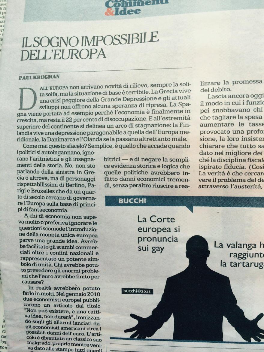 monacelt's tweet photo. Perché devo pagare per leggere cose che ho già letto da 1 sett online?E tradotte anche male? Pena dei giornali Ita http://t.co/FTyGpB6sUx