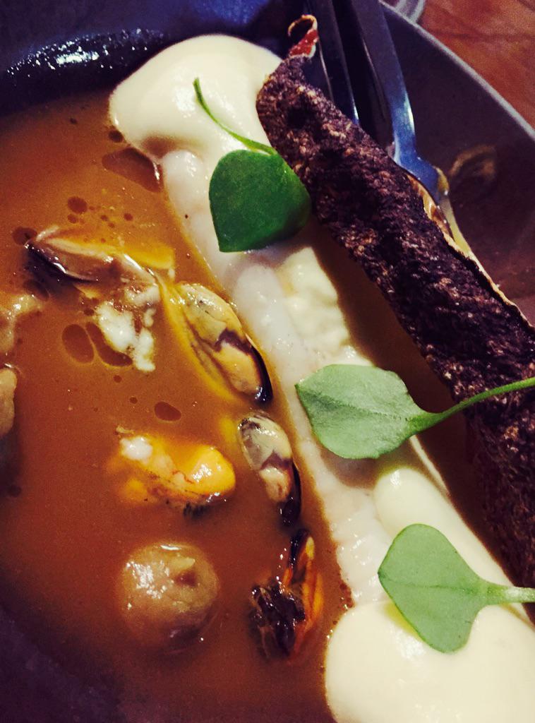 Murray Cod with Kinkawooka mussels @geradsbistro <a href="/benwilliamson/">Ben Williamson</a> <a href="/Kinkawooka_/">Kinkawooka Mussels</a>