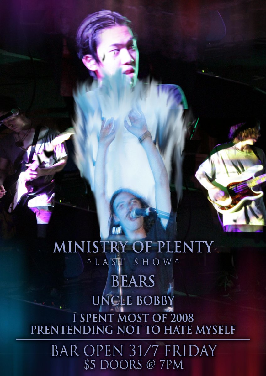 WigwamRecords's tweet photo. Ministry of Plenty's last show for 2015 Friday the 31st at Bar Open @mini_plenty @BarOpen_Fitzroy @unkelbobby http://t.co/8sCK8FYlTo