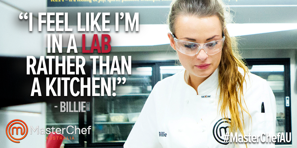E = MChef ²  #MasterChefAU #finalsweek #thepressclub #madscientist #top4
