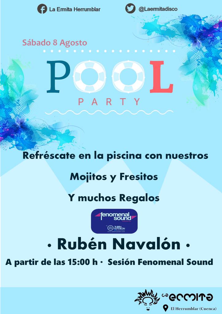 Sábado 8 de Agosto 2015 vuelve la Pool Party a <a href="/LaErmitaDisco/">LaErmitaDisco</a> con <a href="/RubenNavalon/">Ruben Navalon</a> .