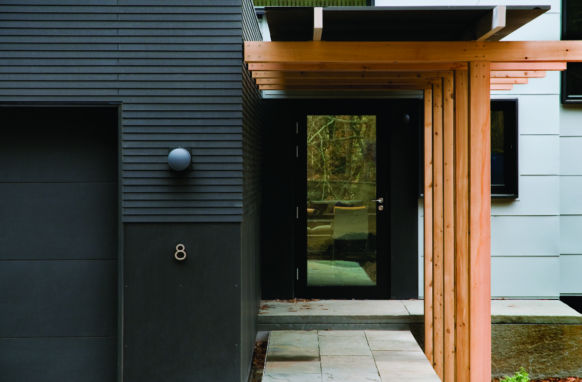 Beautiful #Richlite Black Diamond siding on this Salmela Architect designed home. P: <a href="/Intectural/">Intectural</a> #makeitwithpaper