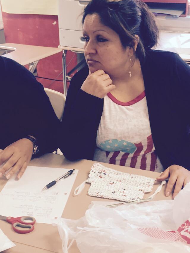 staceycampo13's tweet photo. Parents making purses out of plastic bags #recycle #childrensaidsociety #cs61 http://t.co/Z95MvhUhtK