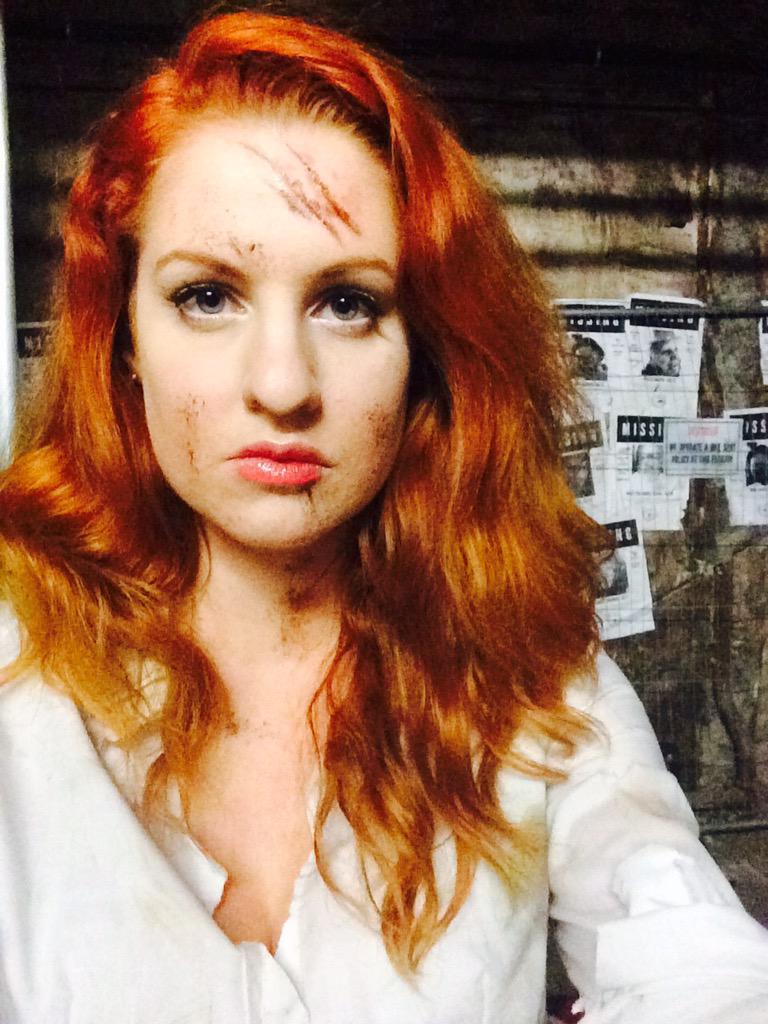 Nic_Lamont's tweet photo. Zombie apocalypse chic yesterday! Amazing SFX makeup by @DaveDark0 @Darkworkzltd @Ego_talkingdog #Egomaniac http://t.co/ZoAL3b51g2