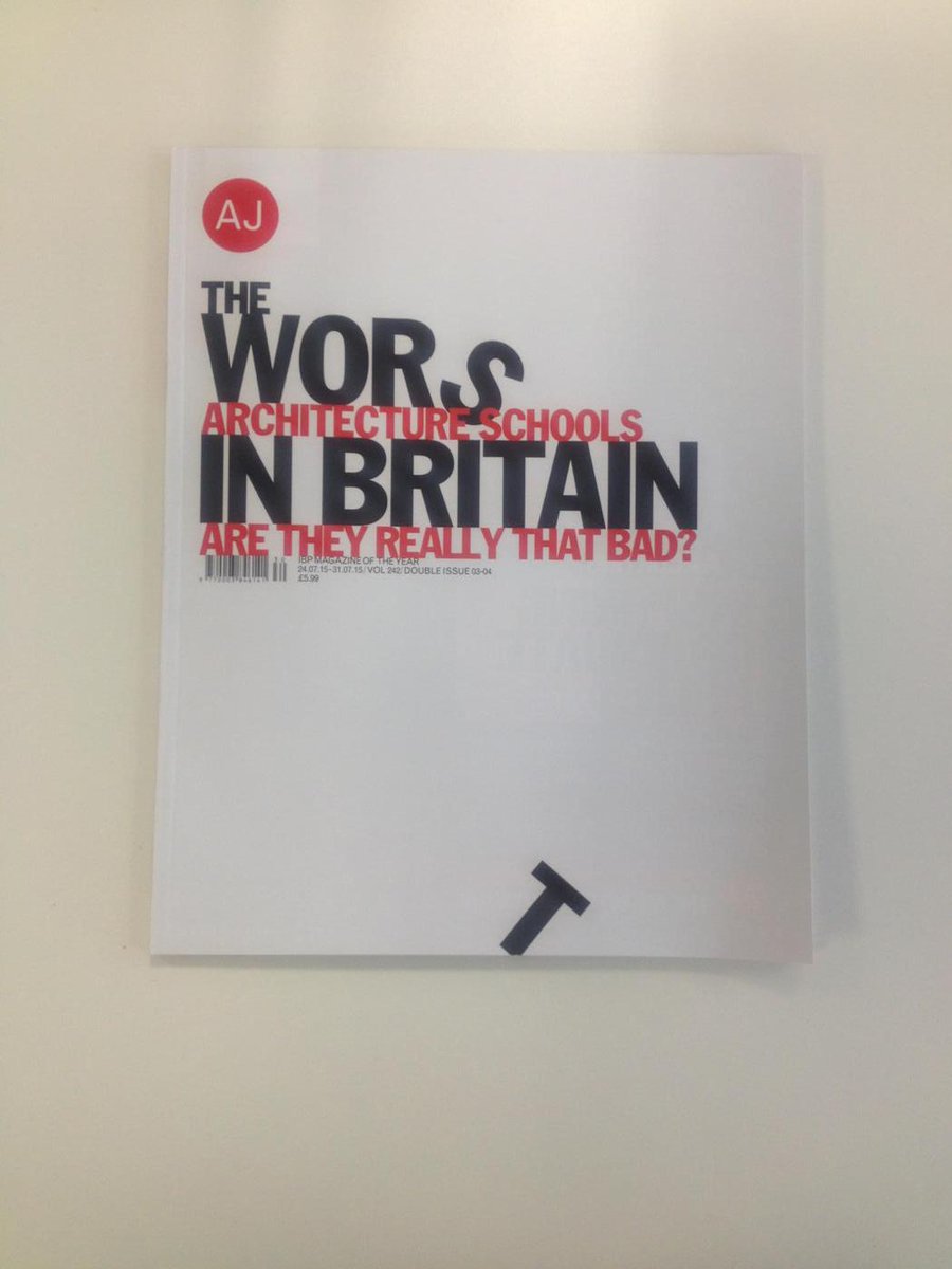 RoryOlcayto's tweet photo. This week's @ArchitectsJrnal looks at the 'worst' architecture schools in Britain - according to @guardian #bogusdata http://t.co/z2f5WEGXdS
