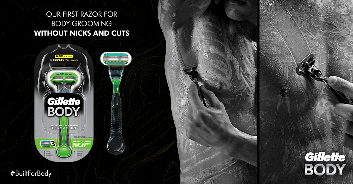 gillette men's body razor
