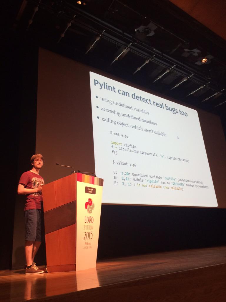 ionelmc's tweet image. @Pcmanticore talking about the still relevant and maintained Pylint @europython