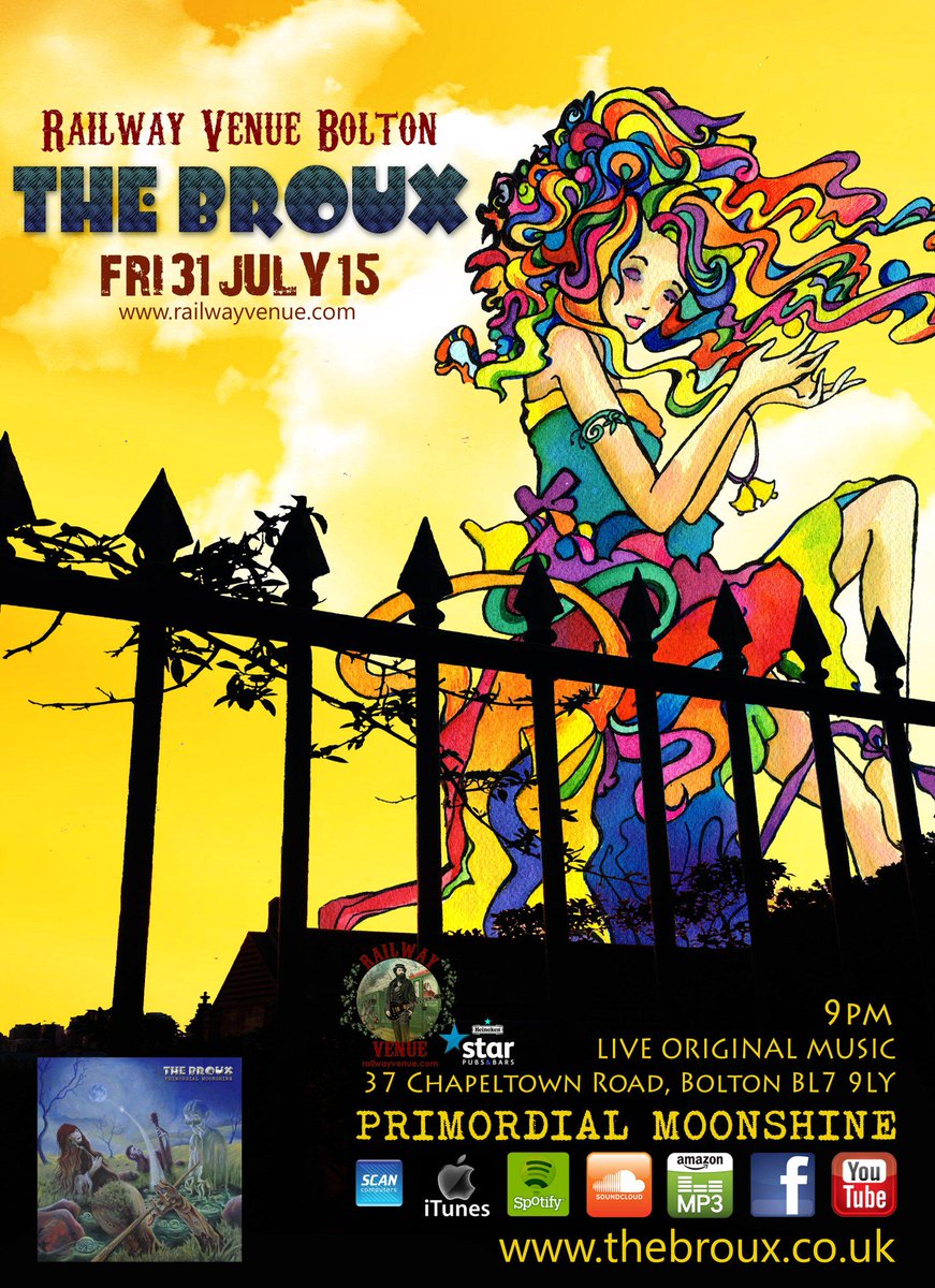 RailwayVenue's tweet photo. @TheBroux We LOVE this band! Come &amp; see 'em - Fri 31st July.
http://t.co/zlVF4nkEeG http://t.co/AWWYF16zEd