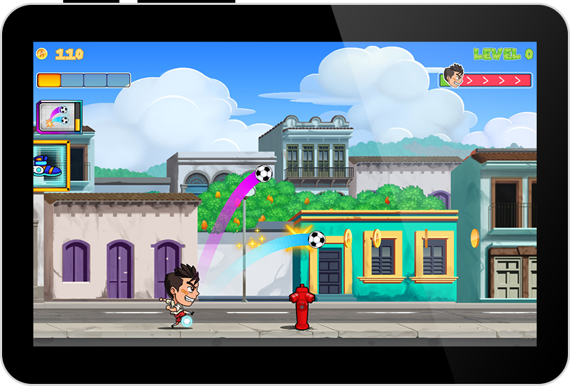 AgoolooStudios's tweet photo. Tony has two best friends in #SoccerDash : the double balls shots ! #gamedev #indiedev #frenchcows http://t.co/j1M11EhSlq