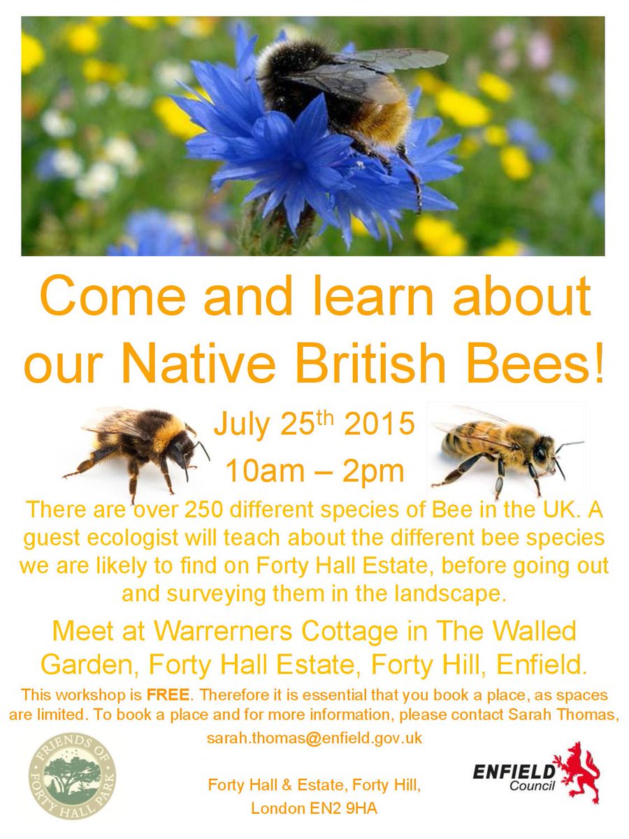 EnfieldCouncil's tweet photo. Bee walk this Saturday @Forty_Hall http://t.co/O3d5VCg31S