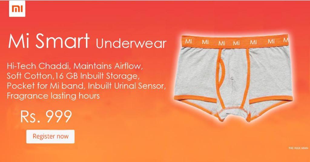 Alvin T on X: Mi Smart Underwear. Retweet if you think we should launch  this product sometime in the future! @MiIndiaOfficial   / X