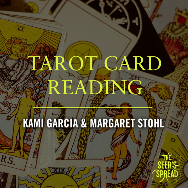 theNOVL's tweet photo. We asked @kamigarcia + @mstohl to do a tarot card reading for THE SEER'S SPREAD! Check it out: http://t.co/ZY8MxH8VDa http://t.co/SIGzy2IKFF