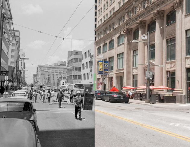 DMagazine's tweet photo. See how Main Street has transformed in the last 50 years: http://t.co/JjEg3F6fqW #GhostsofDallas http://t.co/lDMWg44Jta
