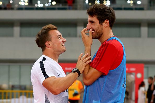 Fernando__FCB's tweet photo. Xherdan Shaqiri & Javi Martinez! #FCBFCIM http://t.co/TqDB6CJzVO