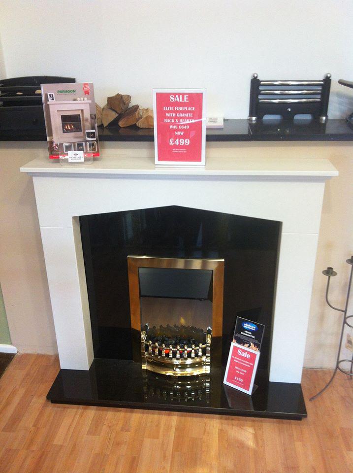 Marble surround, with granite back panel and hearth. Saving of £150. WAS £649 NOW £499!!
ONE ONLY