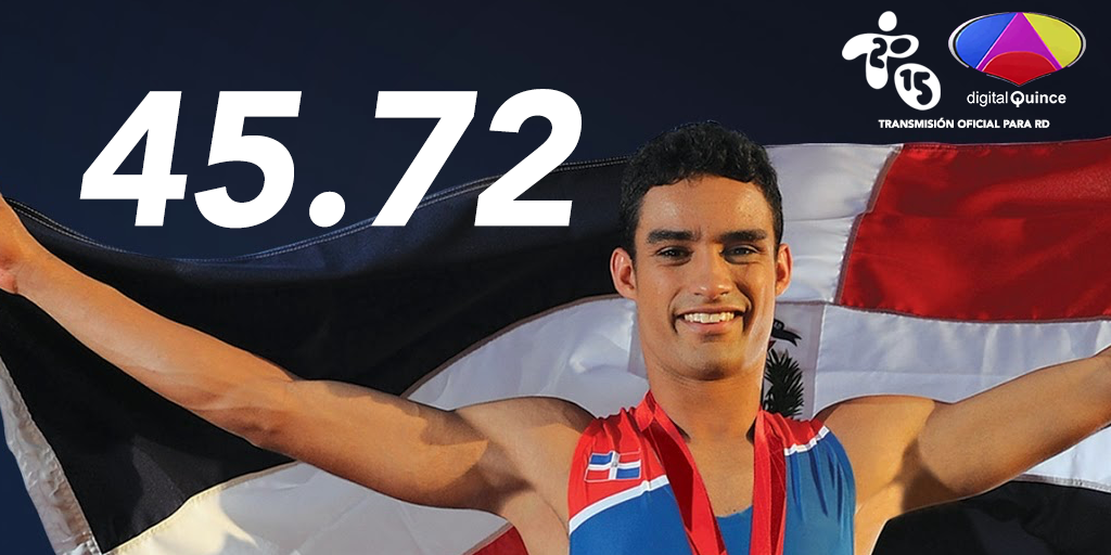 .<a href="/LuguelinSantos/">Luguelin Santos</a> clasifica en primer lugar en 45.72 segundos. ¡E' A CORRER QUE VAMO'! <a href="/TelemicroHD/">Telemicro</a> #PanamRD15