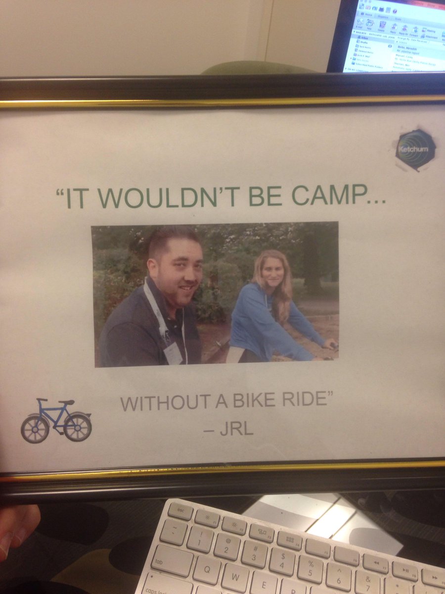 jratlee's tweet photo. a warm welcome back from @ryanwhitchurch and my NY team #CampKetchum @KetchumPR http://t.co/1Eq39NAY62