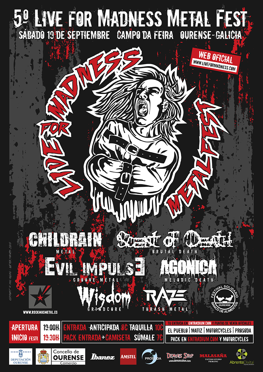 liveformadness's tweet image. #LIVEFORMADNESS2015 | Cartel Oficial - 19/9/15 Campo da Feira (Ourense) Se agradece RT ;)