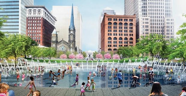 Park_People's tweet photo. How Downtown Cleveland Is Turning a Traffic Hub Into a Public Park http://t.co/wnmEXrgvGQ via @CityLab http://t.co/VkldP6zWww