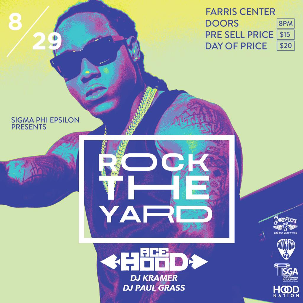 UCASigEp's tweet image. We are very pleased to announce that for RTY2k15, we will be having @Acehood perform!!!!