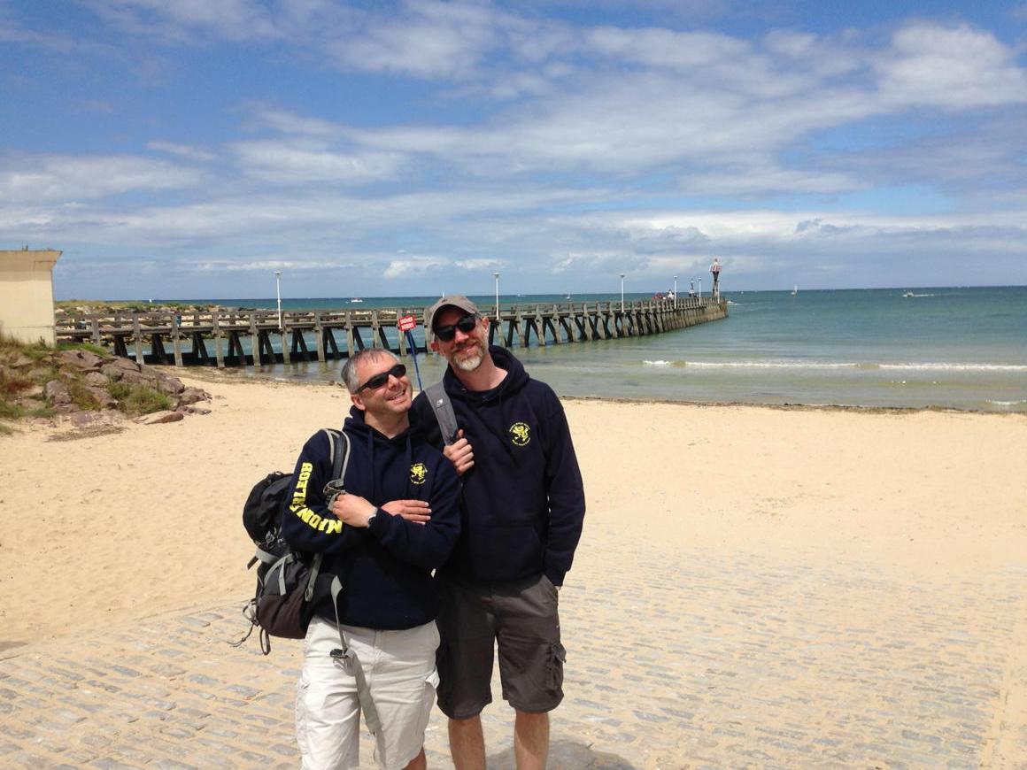 MESMusicDept's tweet photo. Enjoying the beach at Courseulles #Normandy2015 http://t.co/jdNYTdPiVP