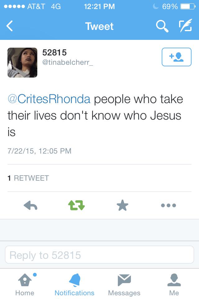 CritesRhonda's tweet photo. Saddest thing I've ever read by some moron claiming to know God http://t.co/TtyChvxDmH
