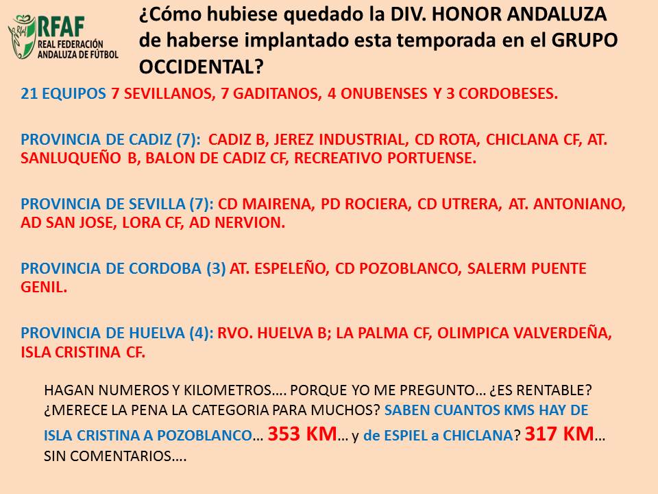 Curioso SUPUESTO Para clubs de 1ª ANDALUZA (I y II) MIREN, COMPAREN y REFLEXIONEN donde nos mete la @FedAndaluzaFutb