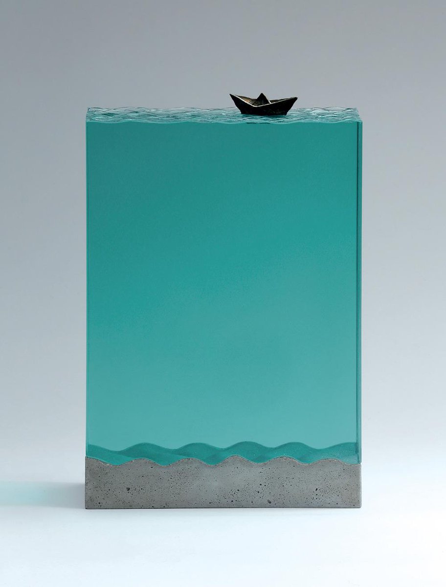 thisiscolossal's tweet photo. Broken Liquid: New Bodies of Water Sculpted from Layered Glass by Ben Young http://t.co/aGLoNEb3b4 http://t.co/WihK09qtac