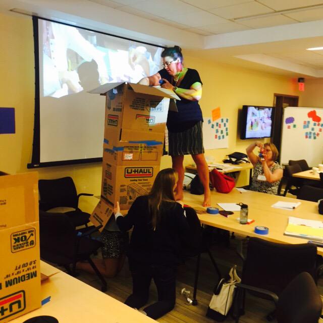 ProjectZeroHGSE's tweet image. Thinking inside and outside the box about #creativity and #makered with @EdwardPClapp at #PZC2015