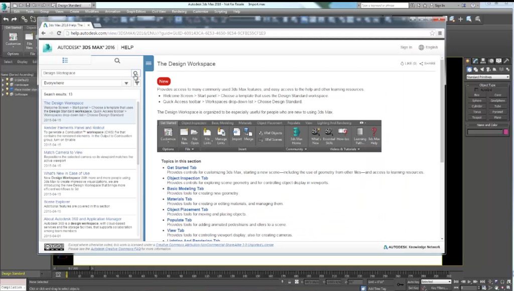 Adsk3dsMax's tweet photo. #DesignWorkspace is organized to be especially useful for people new to #3dsMax2016. Read more http://t.co/AFfPX5vKjY http://t.co/BZb6ti0QAZ