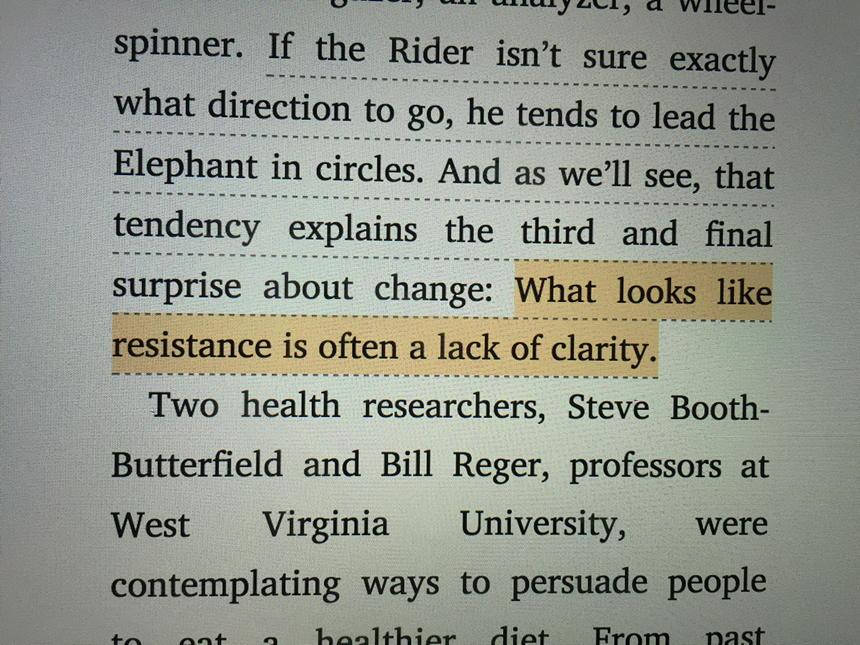 This probably resonates with <a href="/KarenMartinOpEx/">Karen Martin</a> - from the book "Switch"