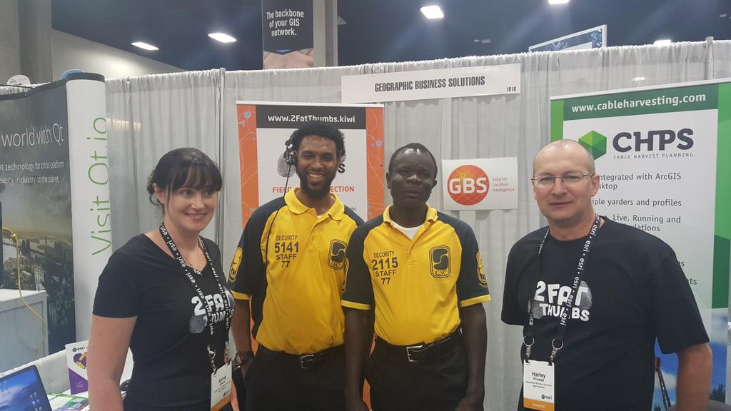 MuntedSurfer's tweet photo. Someone called security #esriuc2015.  But we good boys (and girl) @GBS_NZ @2FatThumbs http://t.co/RByQ7SBr60