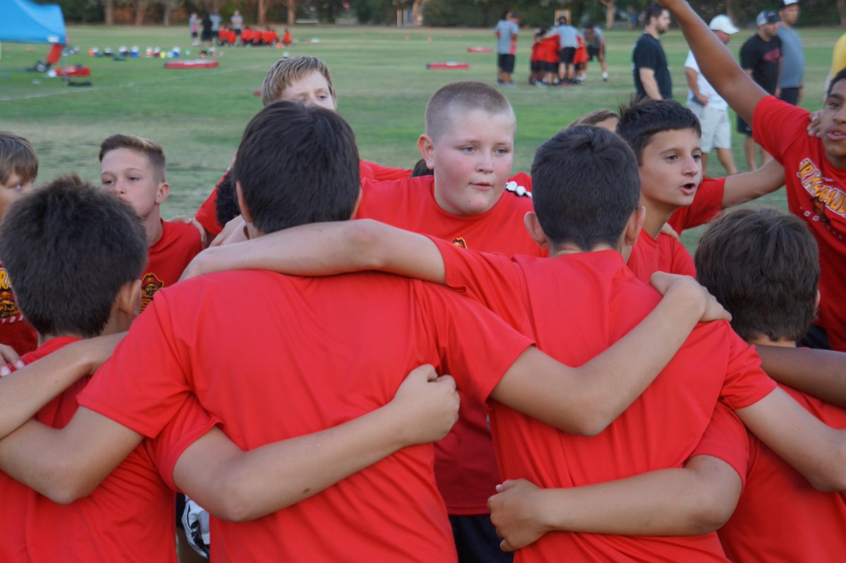 JJMFootball's tweet photo. 7/22/15 - Skills camp pic of day.  Jordan Hernandez leads the Triple J at the end of practice. http://t.co/xdWvCQjfAe