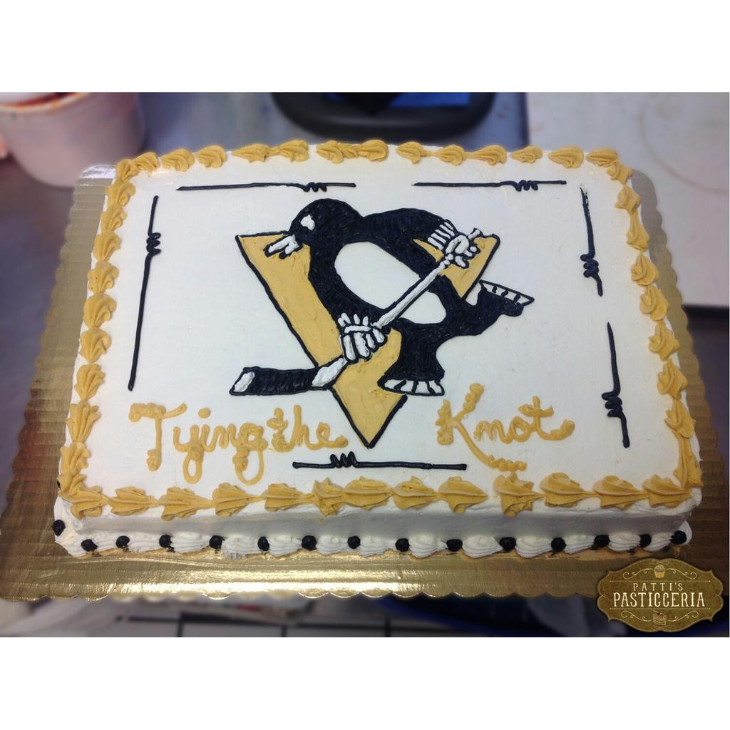 Patti_Bakery's tweet photo. Love the @penguins enough to theme a cake after them? Well we can do that here at Patti's! #bakery #penguins #cake http://t.co/XFqUZMKPKq