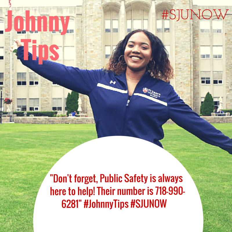 StJohnsNow's tweet photo. Don't forget, Public Safety is always here to help! Their number is 718-990-6281 #JohnnyTips #SJUNOW http://t.co/UM3ibofgMn