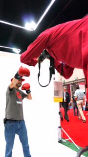 OpenAtMicrosoft's tweet photo. From the Microsoft booth at #OSCON with @juliancashphoto. Come by, get a photo, and check out our #Code2Win challenge http://t.co/cjSRUMYNZr