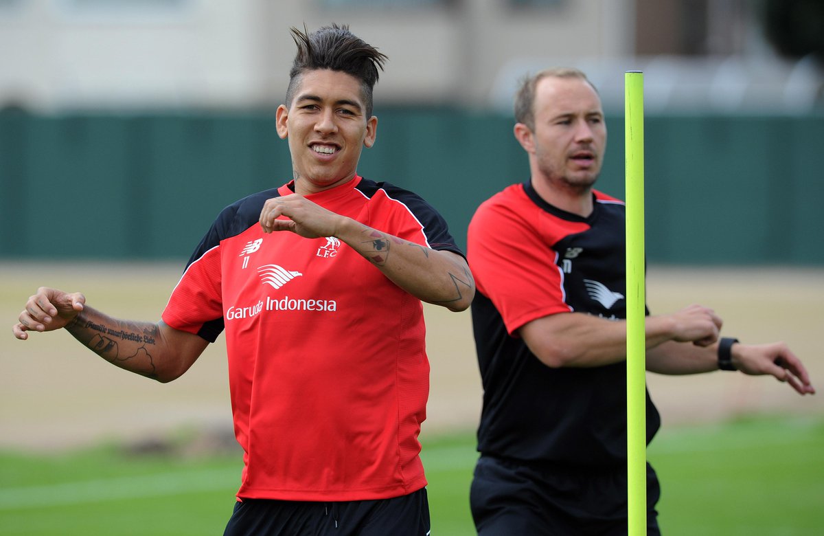 LivEchoLFC's tweet photo. SEE: Great photos of new #LFC signing Firmino on his first day of training at Melwood
http://t.co/nTgGVfNNFn http://t.co/ndFnHBPqXz