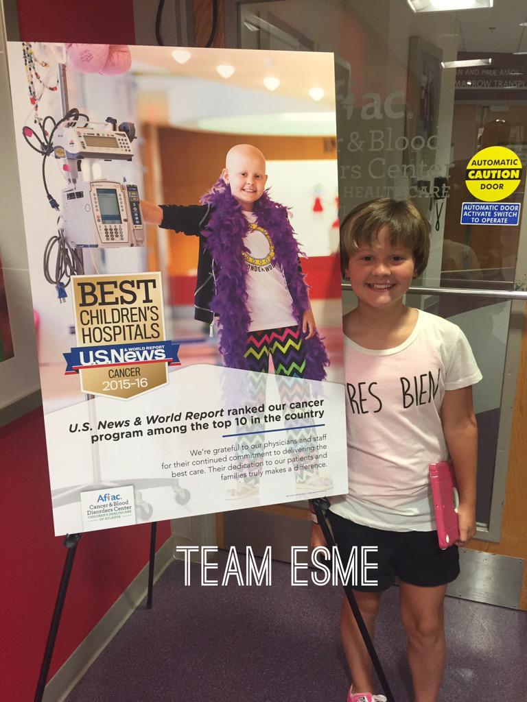 team_esme's tweet photo. Clear scans! And look what we found on our way to say hi to the nurses at @childrensatl @Aflac Cancer Center 😍 http://t.co/W4SlqsGv22