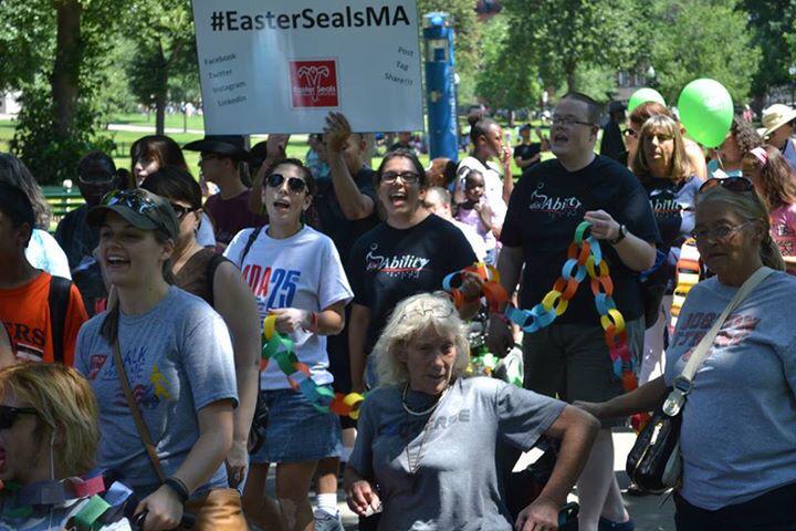 KirkJoslin's tweet image. #ADAGeneration marches to the #ADA25 Celebration today on Boston Common @EasterSealsMA #disabilities
