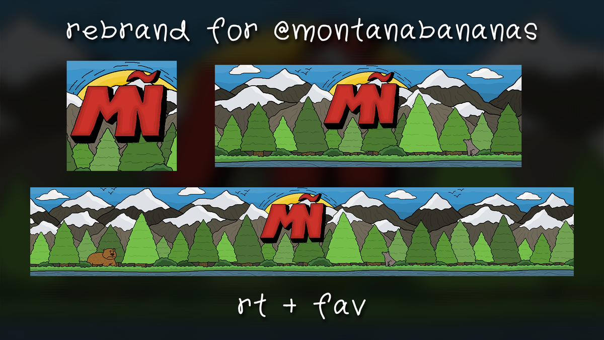 femzor's tweet photo. Paint Rebrand for @montanabananas :) RTs and Favs are cool http://t.co/9wno193tRI