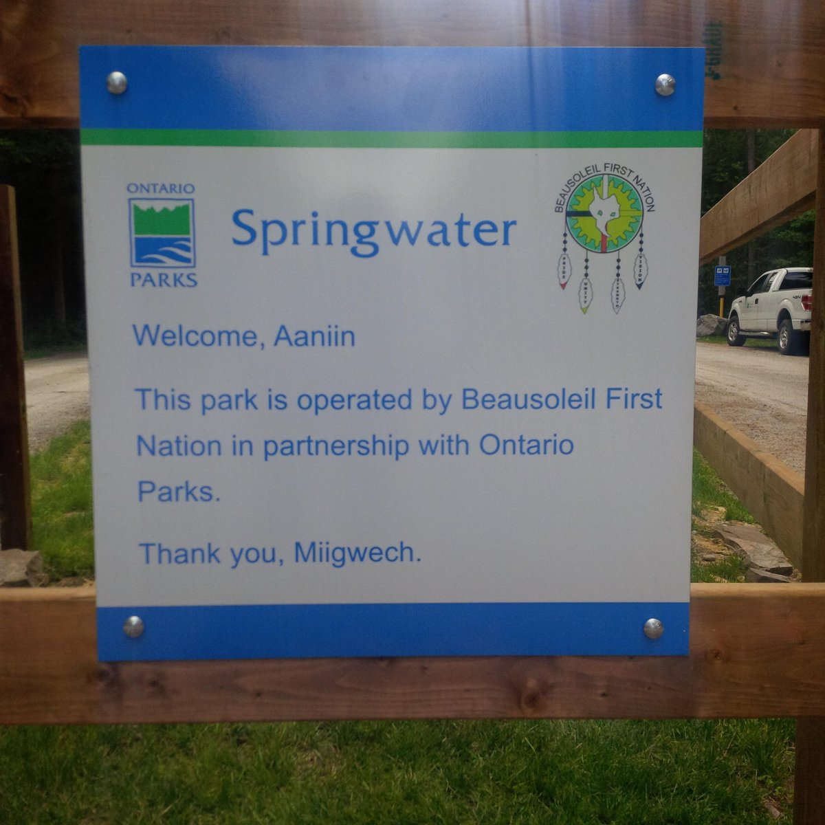 Ontario and Beausoleil First Nation partnered to make Springwater an operational Provincial Park!  Thank You Miigwech