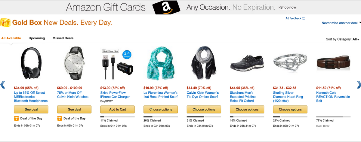 Today’s Gold Box Deals 

amzn.to/1gP4l60