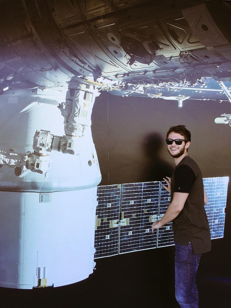 Zedd's tweet image. Visited space today!