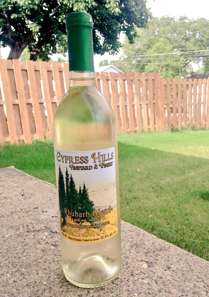 candace_toma's tweet photo. So happy to finally stop at #CypressHillsWinery last night - loved the rhubarb white! #winery #vineyard #drinksask http://t.co/sq0V8K5lYt