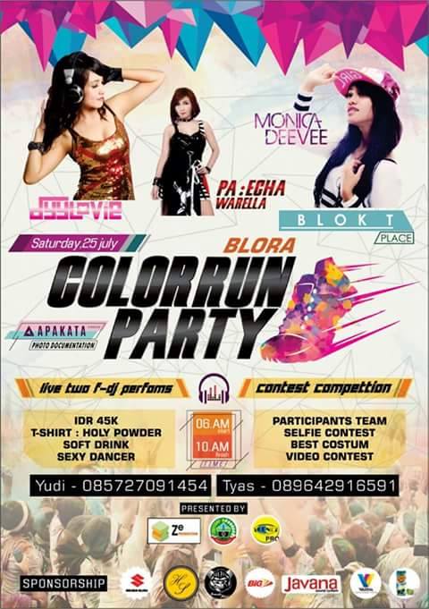 Penukaran tiket kaos BLORA COLOR RUN PARTY sudah bisa dilakukan di Warna Digital Printing 10:00-15:00 | CP @BloraRCp
