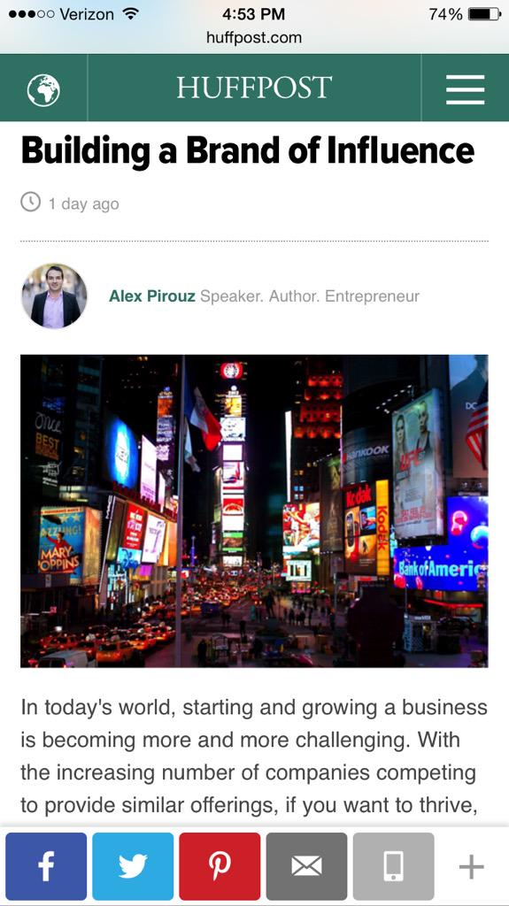 pxsquared's tweet image. Our first feature in @HuffingtonPost! 6 tips to build your brand. bit.ly/1MlK9Ve #pxsquared #Marketing