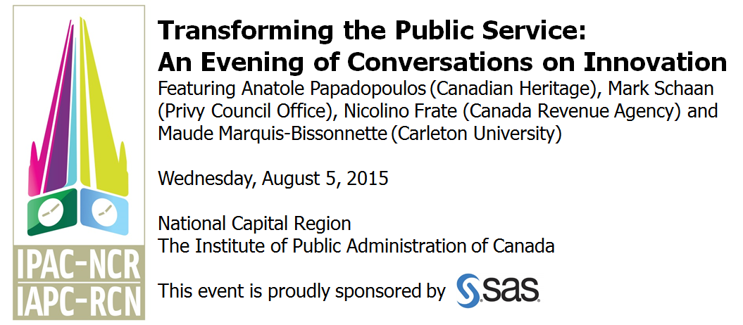 IPAC_NCR's tweet photo. Register today for our public service #innovation event on Aug 5! http://t.co/qwep6cfUas #transformFP http://t.co/xBsEBHYNzz