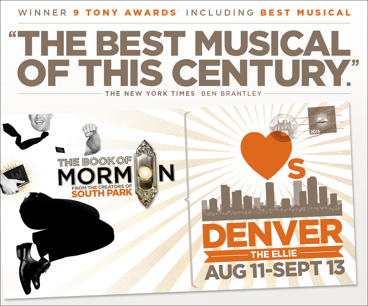 BookofMormon's tweet photo. #HelloDenver! Follow and RT for a chance to win 2 tickets for Aug 12th's show at the Ellie Caulkins Opera House! http://t.co/DVCopifWly